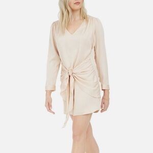 Leyden V Neck Tie Front Long Sleeve Dress size L